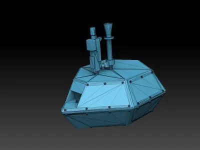 Tank Box Gun Turret 3D print model