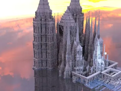 Atlantean Temple structure holly  3D model 3D model