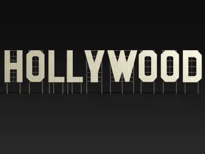 Hollywood sign 3D model