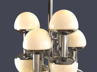 Large Chandelier Chrome by Reggiani 3D model