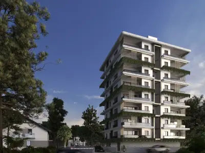 Modern  Apartment  White Facade 3d Scene 3D model