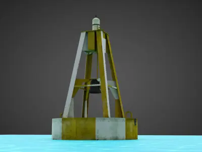 Sea Buoy  Low-poly 3D model