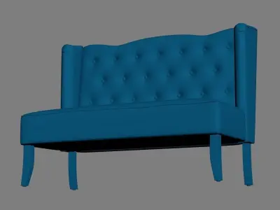 classic confort chair Low-poly 3D model