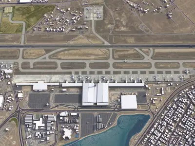 Bahrain - Airport - BAH Low-poly 3D model
