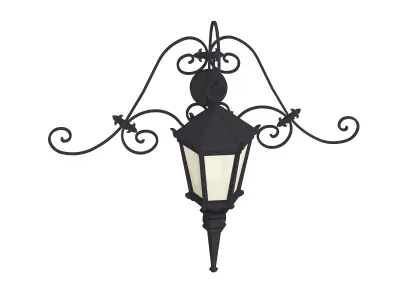 Street Lamp Low-poly 3D model 39