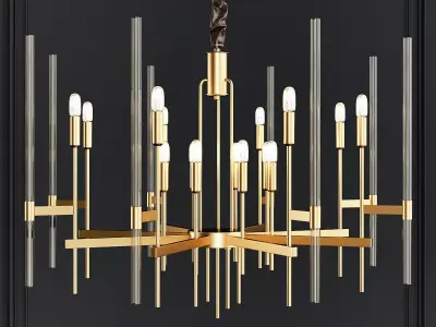 ANKE BRASS CHANDELIER 2 3D model