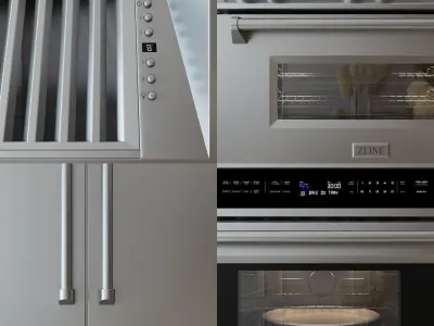 Zline kitchen appliances set 3D model