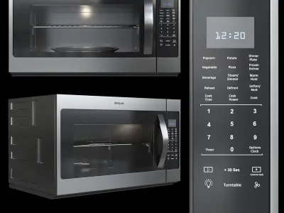 Whirlpool Kitchen Appliances Collection Low-poly 3D model