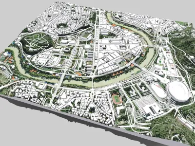 Cityscape Rome Italy 3D model