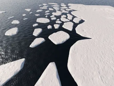 Glacier low poly ice cube Low-poly 3D model