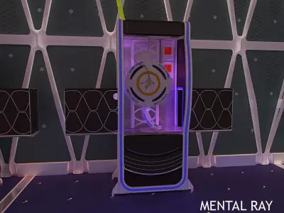 Corridor with sterile processing boxes 3D model