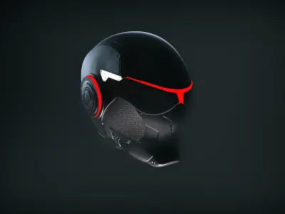 Sci-Fi Helmet Concept 3D model