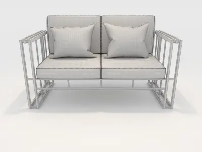 Sofa 2 Seater 19 3D model