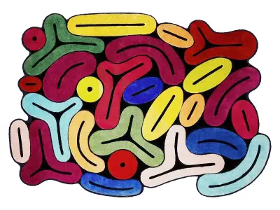 roche bobois tutti frutti rug 3D model