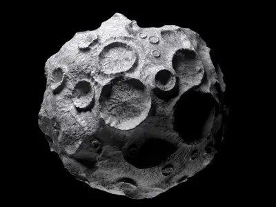 Asteroid01 asteroid with holes in it 3D model