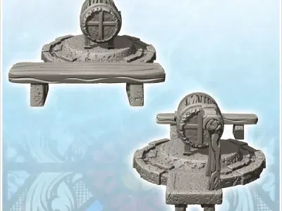 Interior accessory set with barrel 1 - Medieval Gothic Feudal Ol 3D print model