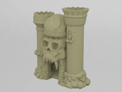 Skull Castle 3D print model