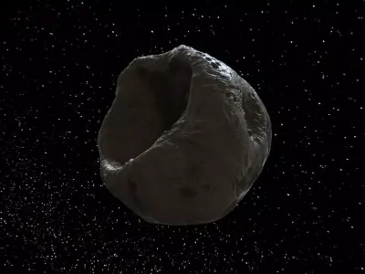 Detailed asteroid high-poly 3D model