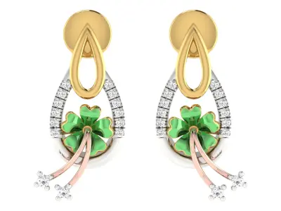 Women Pendant Earring Sets 3dm STL OBJ FBX Renders Details 3D print model 21