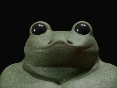 frog man rigged and textured Low-poly 3D model