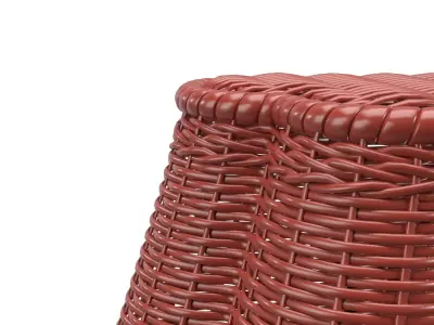 Scallop Downlight in Rhubarb Rattan PBR 3D model