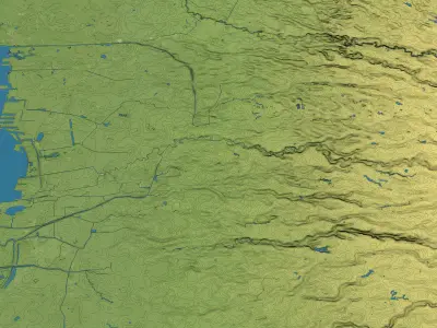 Jakarta - Topography Terrain Low-poly 3D model