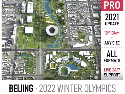 Beijing 2022 Low-poly 3D model