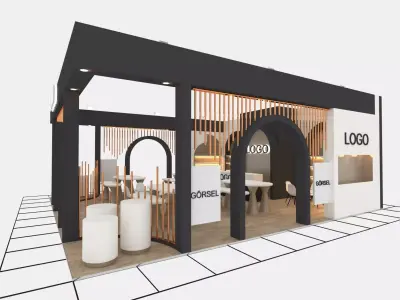 Modern Cosmetic Exhibition Stand Vray7 3dsMax2021 Free 3D model