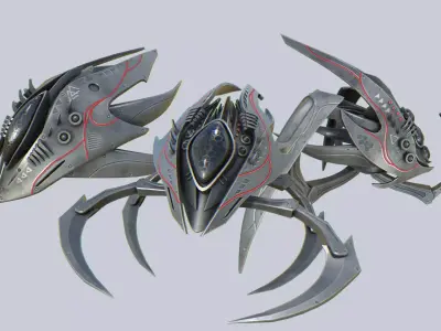 Evil mech collection 3D Model Pack