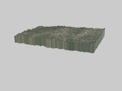 Faisalabad City Low-poly 3D model