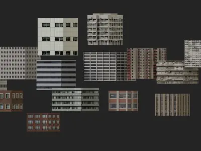 Urban Residental Apartments Pack  3D model