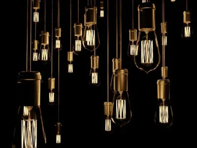 Clear Light Bulbs 3D model