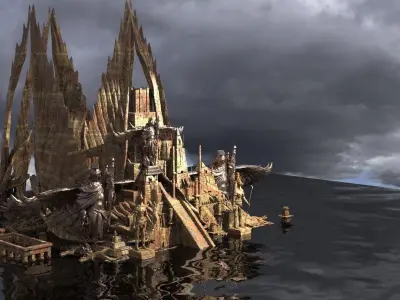 Pyramid City of Ascension Gates  3D model