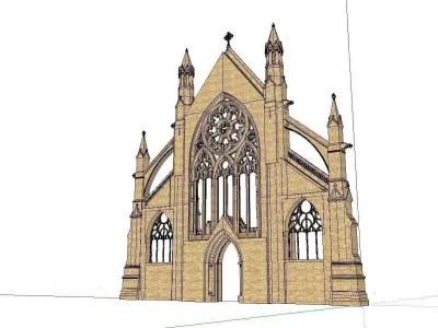 Architecture-Religion-God-Culture-Temple-0254 gothic structure 3D model