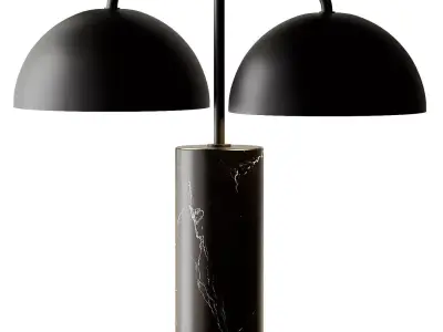 DOMES BLACK MARBLE TABLE LAMP by CB2 Exclusive 3D model