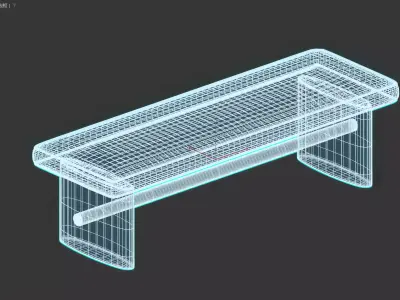 Vintage Retro Stools Bauhaus Art Bench  Cow Transformation 3D model