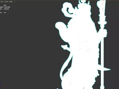 12 Chinese Style - Spring Festival Door God 3D model