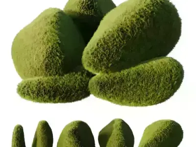 Excellent collection of Outdoor plants 43 Different Models 0041 3D Model Pack