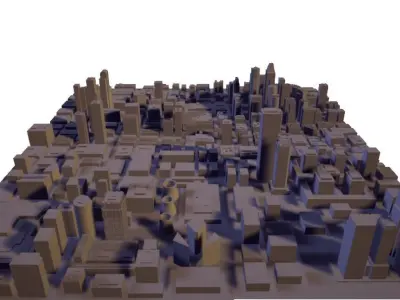 Very big city complet  3D model