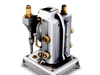 Steampunk Industrial Machine 3D Model Low-poly 3D model