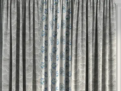 Curtain Set 76 3D model