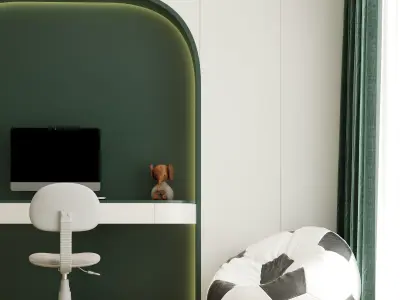 AR-24062 Family House - Kid Bedroom 3D Scene 3D model