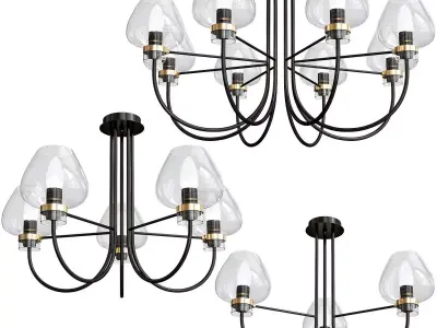 Ilona 3708 Chandeliers Set 3D model