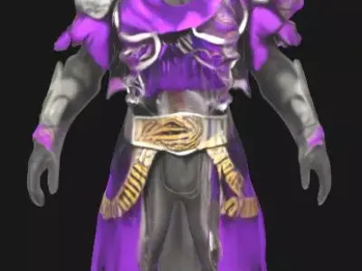 Dark Mystic Warrior High-Detail 3D Character 3D print model