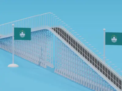 Macau Governor Nobre de Carvalho Bridge 3D model