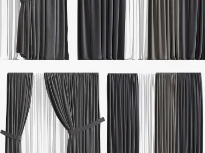 Curtain set 02 3D model