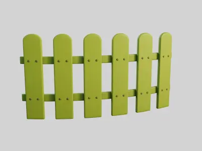 Cartoon Fence 6 3D model