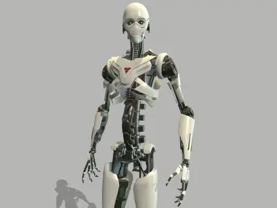 Robot Low-poly 3D model 13