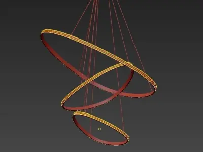 Modern LED Chandelier 3D model