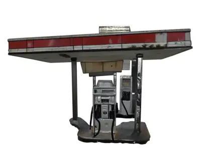 Abandoned Gas Station Relic 3D model